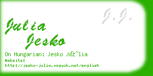 julia jesko business card